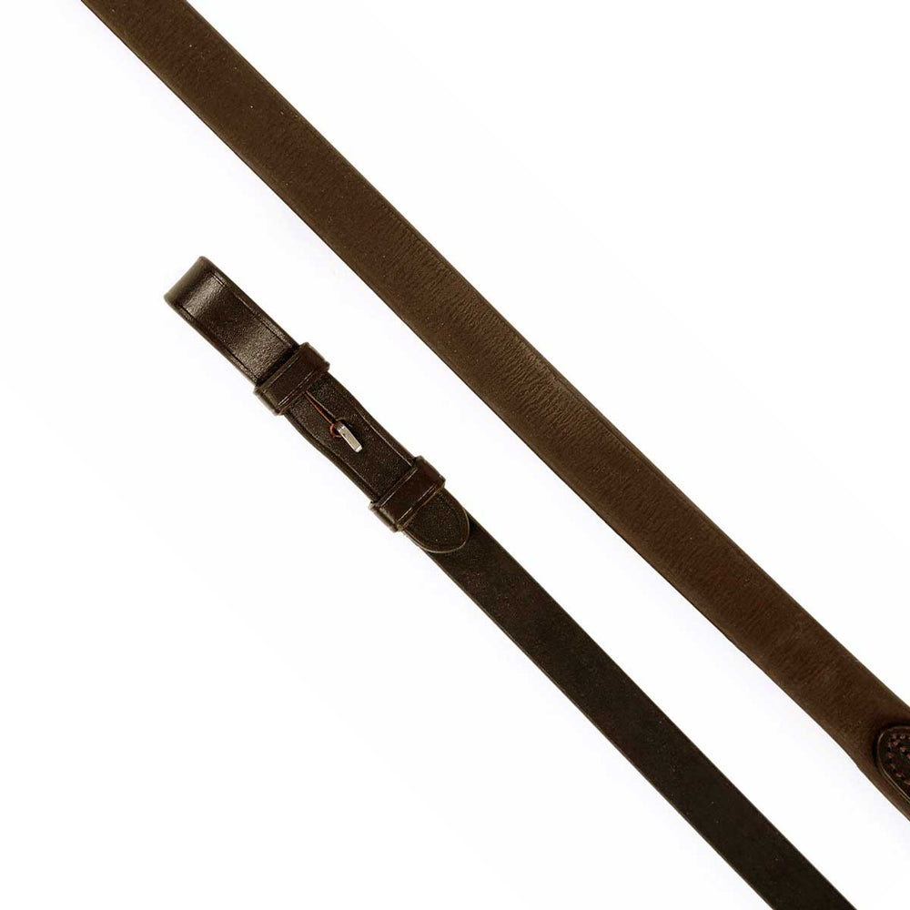 The Shires Aviemore Extreme Rubber Grip Reins in Brown#Brown