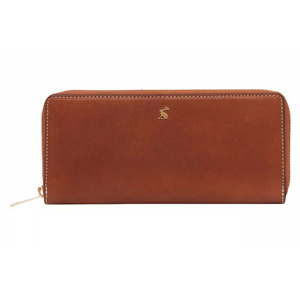 The Joules Ladies Langton Large Leather Purse in Tan#Tan