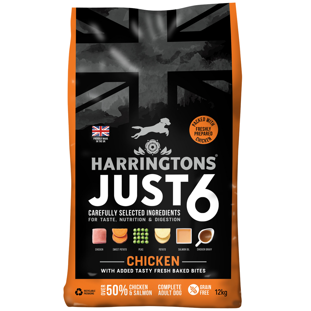 Harringtons Just 6 Chicken & Vegetable Grain Free Dog Food 12kg