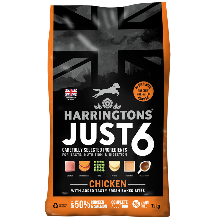 Harringtons Just 6 Chicken & Vegetable Grain Free Dog Food 12kg