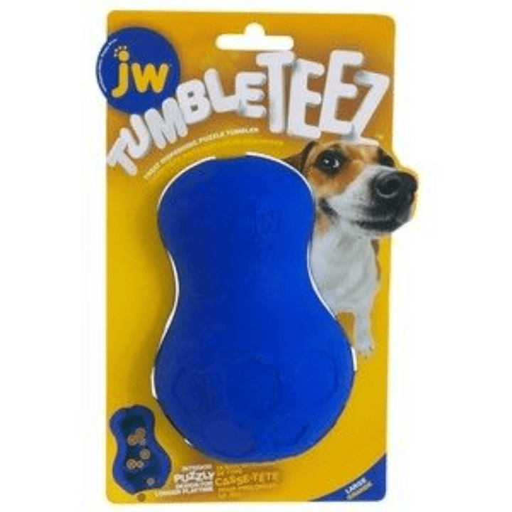 The JW Tumble Teez Dog Treat Dispensing Toy in Blue#Blue