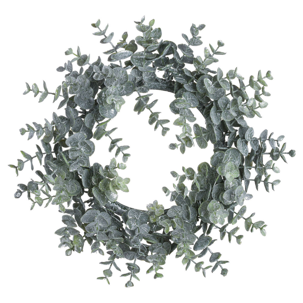 Millbry Hill Christmas Frosted Eucalyptus Candle Wreath Large