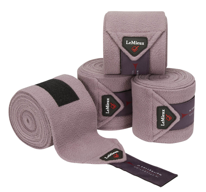 The LeMieux Set Of 4 Luxury Pastel Colour Polo Bandages in Light Pink#Light Pink