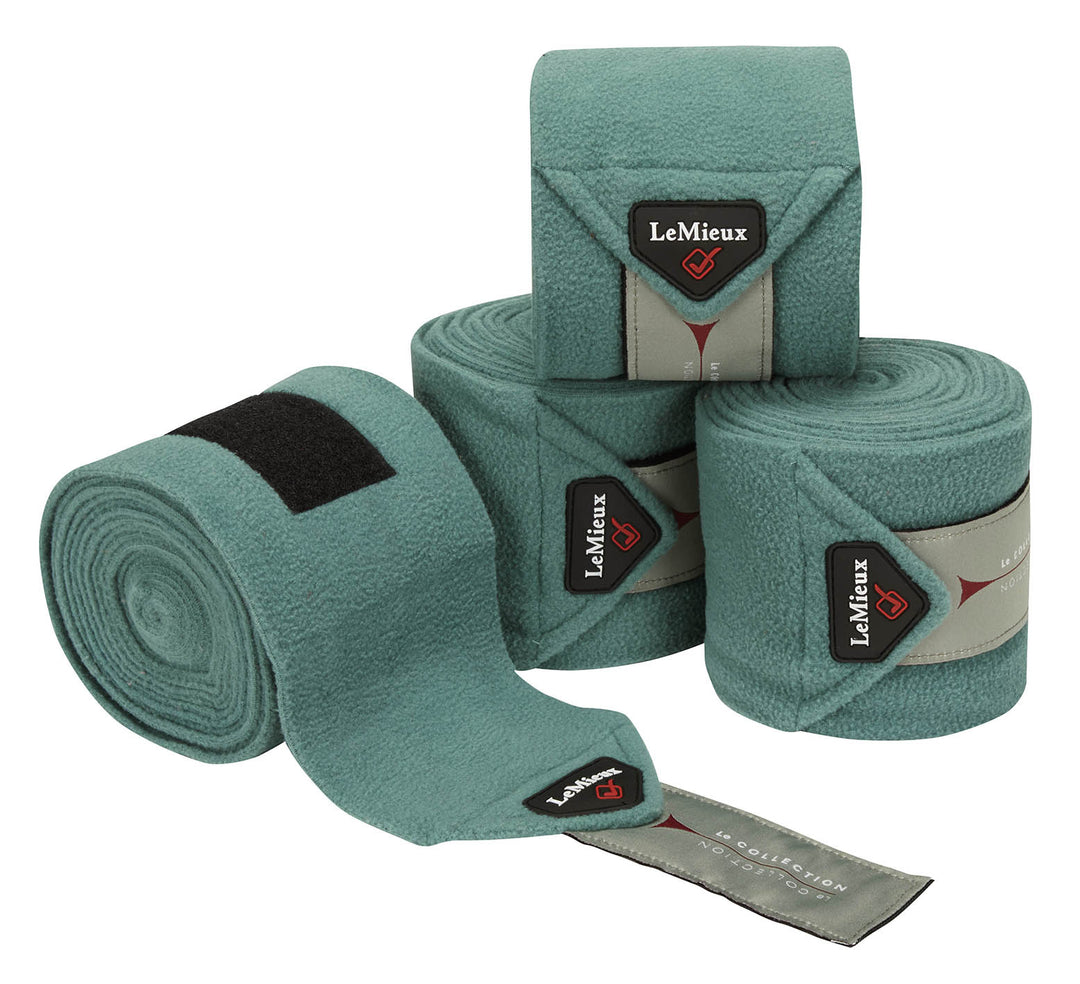The LeMieux Set Of 4 Luxury Pastel Colour Polo Bandages in Light Green#Light Green