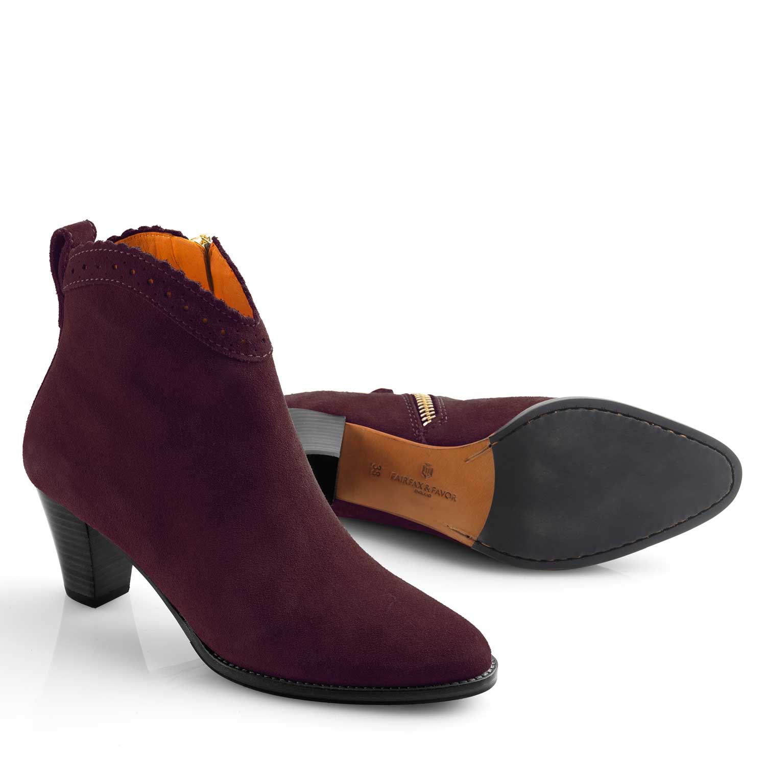 Plum coloured 2024 ankle boots