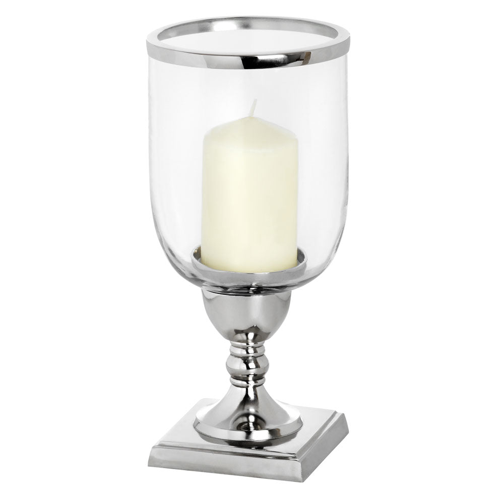 Millbry Hill Nickel Tall Round Candle Lamp