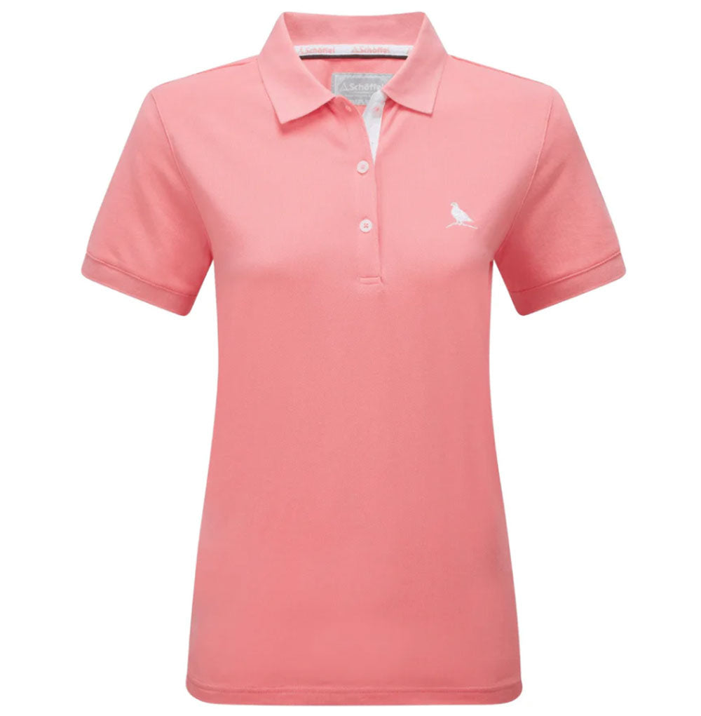 The Schoffel Ladies St Ives Polo Shirt in Pink#Pink
