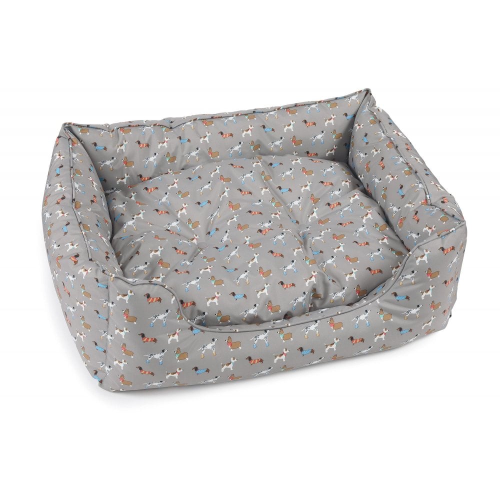 The Digby & Fox Luxury Printed Dog Bed in Light Grey#Light Grey