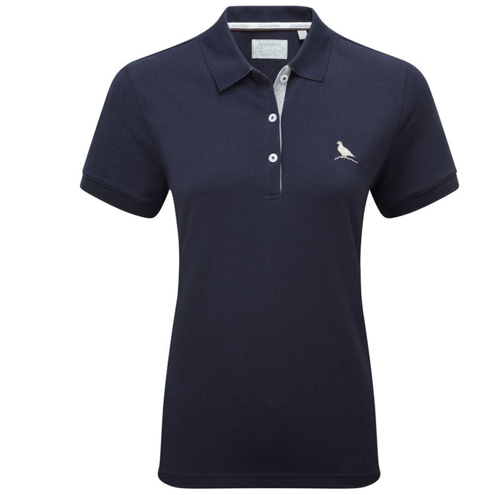 The Schoffel Ladies St Ives Polo Shirt in Navy#Navy