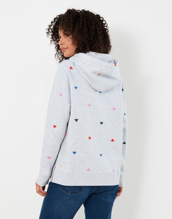 Joules Ladies Rowley Embroidered Raglan Hooded Sweater