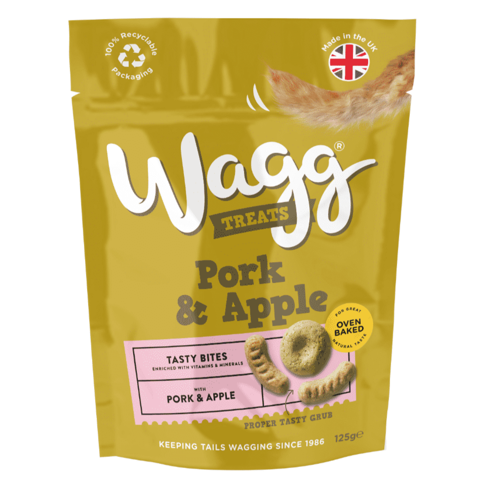 Wagg Pork & Apple Tasty Bites Dog Treats 125g